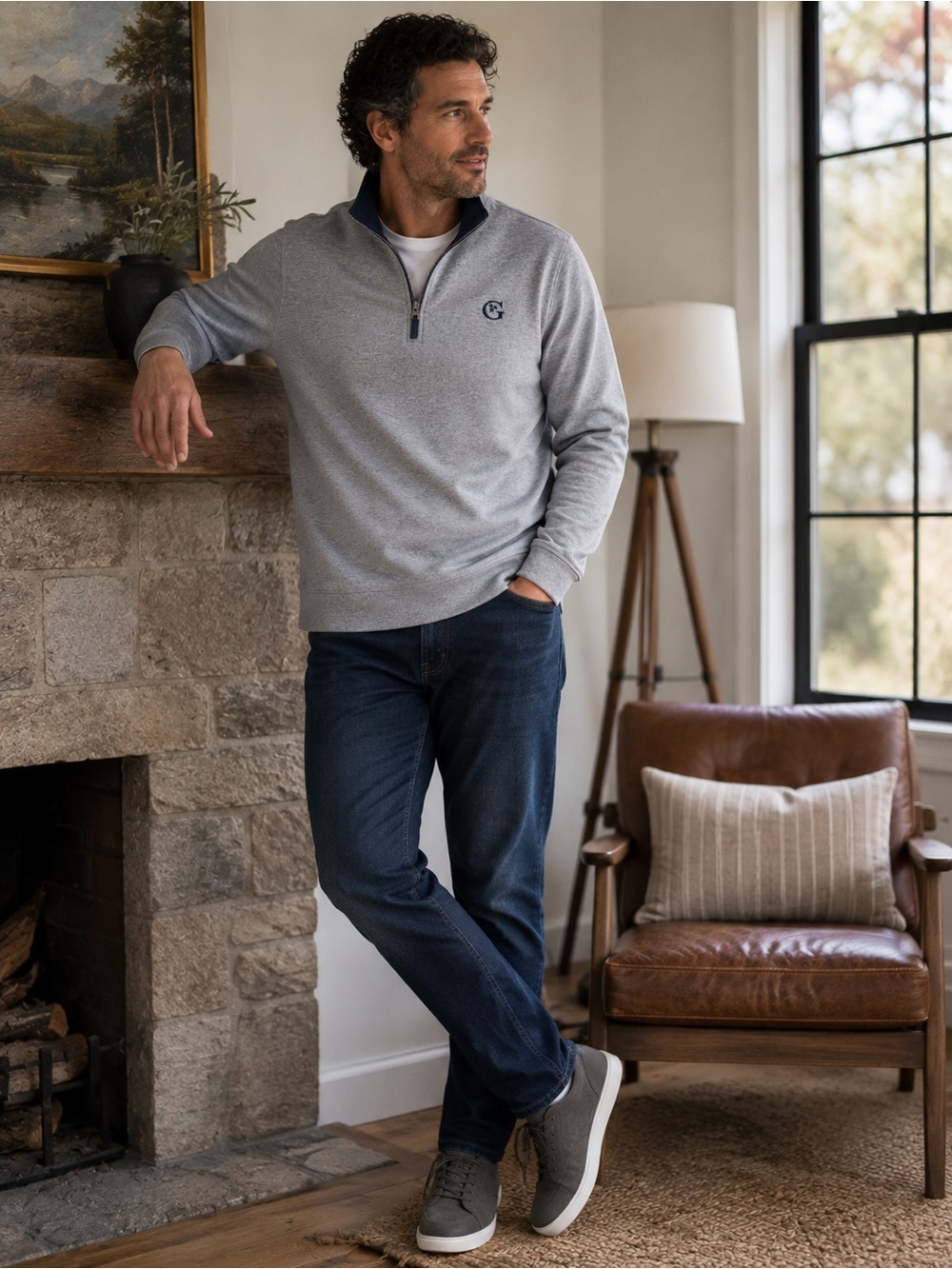 Head Carbon Heather Gray Quarter-Zip Pullover NWT